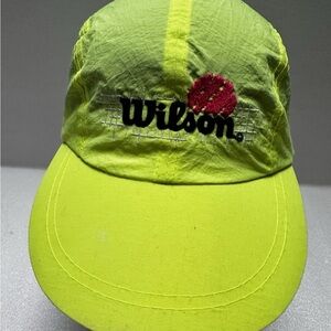 Vintage 80s 90s Wilson Neon Fluorescent  Golf Tennis Hat Cap lid rare Dope Slide